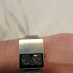 13 - This watch is heavier than it looks it uses four hands and a semi-circle design to tell time