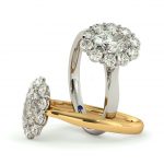 two round diamond rings overlapping