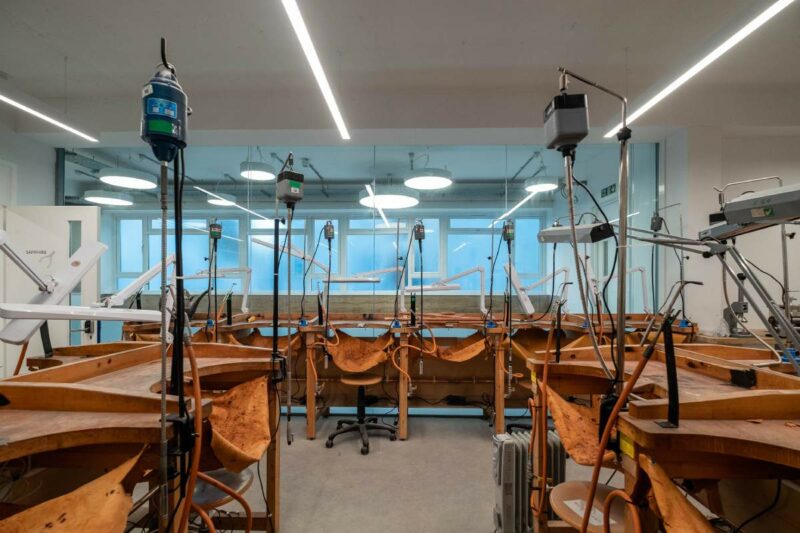 BAJ and JewelleryMaker Collaborate for Record-Setting Jewellery Making Session image inside workshop baj camden campus workbench first floor 2023 06 30 (1) (1)