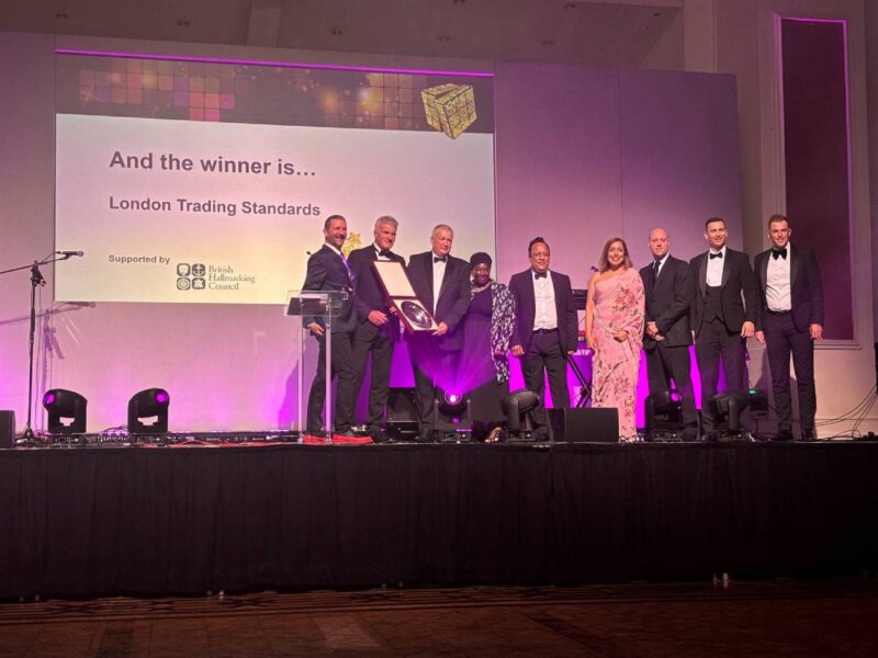 London Trading Standards Win Touchstone Award for Hallmarking Enforcement Initiative london trading standards touchstone 2025 winners wide (1)